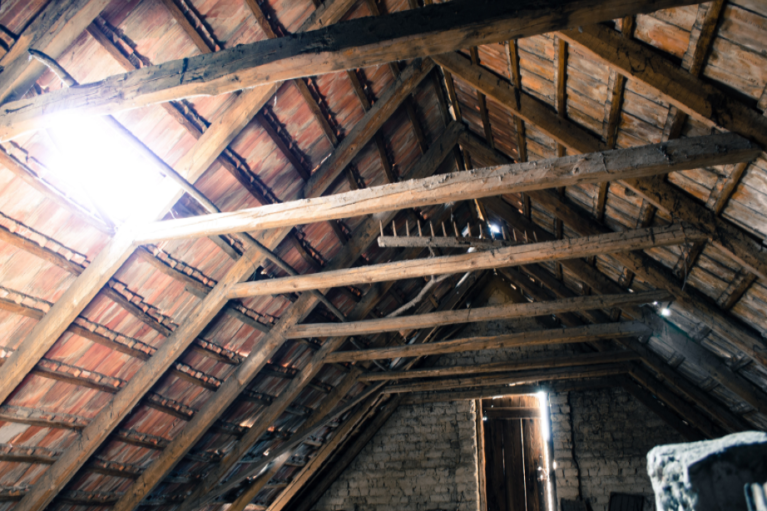 Light Coming Through the Attic